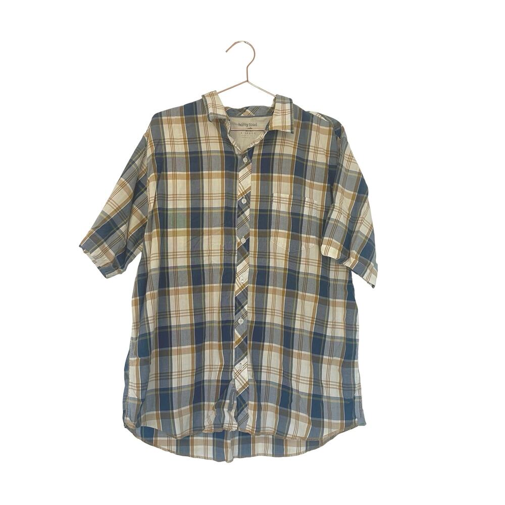 Horny toad short sleeved button down shirt size XL